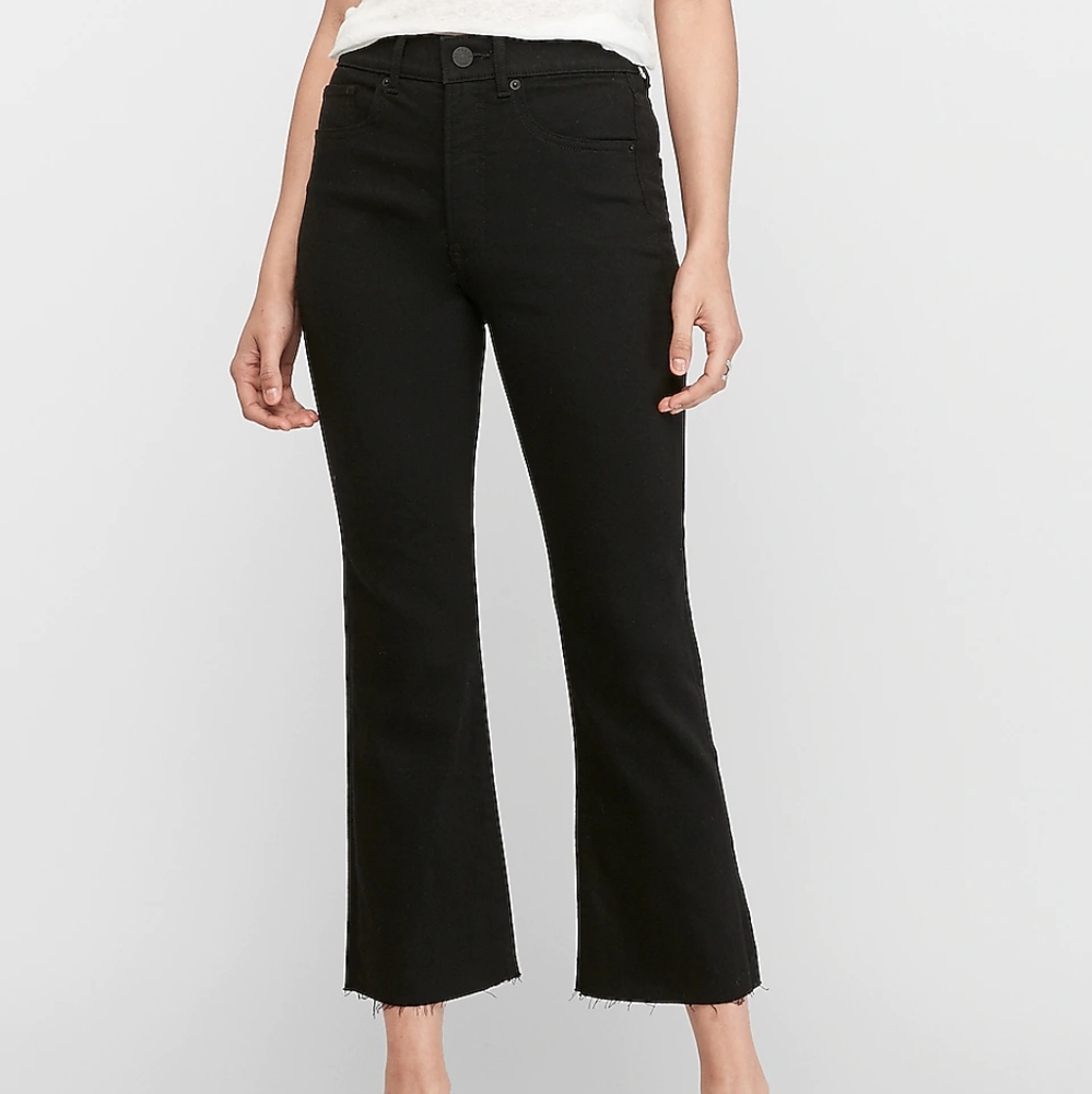 COPY - Express High Waisted Cropped Flare Jeans